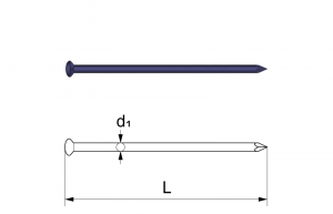 Stahlngel mit Linsenkopf gehrtet und geblut 2 x 16